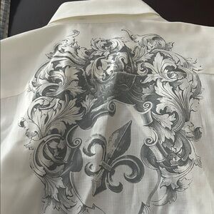 Men's Casual Cream Button Down Shirt